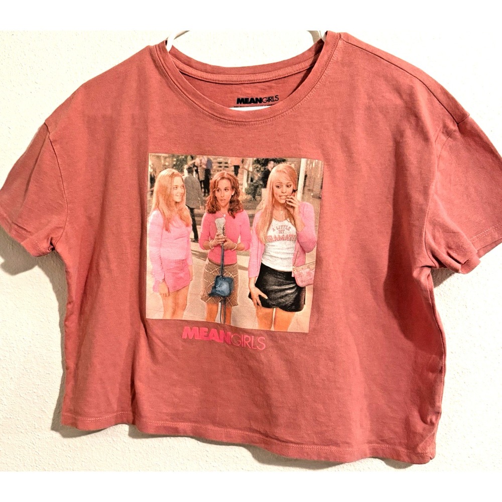 Mean Girls‎ Crop Tee Women's Small Pink Graphic Movie T Shirt Paramount